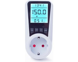 SEC24 KWH230 Energiemeter met Led verlicht display - Stekker voor Nederland - Verbruiksmeter - Stroomverbruik meter - Elektriciteitsmeter - Energie besparen - voor het meten van Watt/Ampère/Voltage/KWH