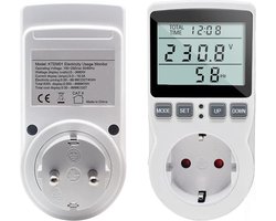 Slimme Energiemeter met Overbelastingsbescherming - Elektriciteitsverbruiksmeter voor Realtime Monitoring - Efficiënt Energiebeheer en Kostenbesparing