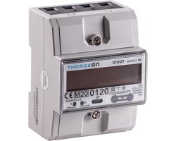 Thorgeon 3-Phase DIN Energy Meter 80A 2-Tariff MOD-BUS MID certificate