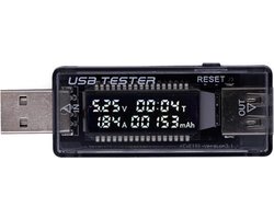 USB Tester: Stroomverbruik/Capaciteit (mAh), Spanning/Voltage & Stroomsterkte/Ampère meter