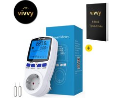 Verbruiksmeter Electriciteit 3 In 1 - Kwh Meter Met Display - Energiemeter Stopcontact Kostenefficiënt - 100% Tevredenheidsgarantie - Tot 3680W - 3 Modi - Incl. Overbelastingsbeveiliging