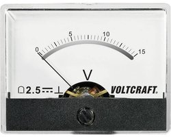 VOLTCRAFT AM-60X46/15V/DC Inbouwmeter AM-60X46/15 V/DC 15 V Draaispoel