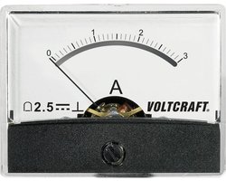 VOLTCRAFT AM-60X46/3A/DC Inbouwmeter AM-60X46/3 A/DC 3 A Draaispoel