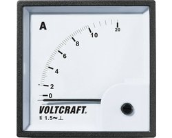 VOLTCRAFT AM-72X72/10A Analoog inbouwmeetinstrument AM-72x72/10 A 10 A Weekijzer