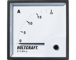 VOLTCRAFT AM-72X72/15A Analoog inbouwmeetinstrument AM-72x72/15 A 15 A Weekijzer