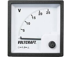 VOLTCRAFT AM-72x72/25V Analoog inbouwmeetinstrument AM-72x72/25 V 25 V Draaispoel