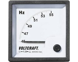 VOLTCRAFT AM-72X72/50HZ Analoog inbouwmeetinstrument AM-72x72/50 Hz 45 - 55 Hz Draaispoel