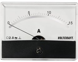 VOLTCRAFT AM-86X65/15A/DC Inbouwmeter AM-86X65/15 A/DC Draaispoel