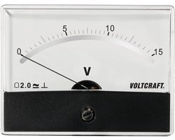 VOLTCRAFT AM-86X65/15V/DC Inbouwmeter AM-86X65/15V/DC Draaispoel