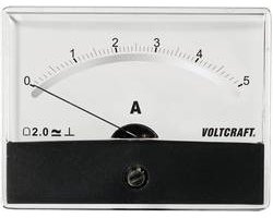 VOLTCRAFT AM-86X65/5A/DC Inbouwmeter AM-86X65/5 A/DC Draaispoel