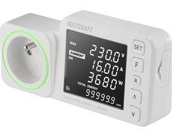 VOLTCRAFT SEM5000 FR Energiekostenmeter Kostenprognose, Alarmfunctie, Instelbaar stroomtarief, Datalogger