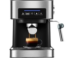 EML STORE Espressomachine - 2-in-1 - 20Bar - 1.6L - Koffiezetapparaat Met Melkopschuimer Wand - Voor Espresso, Cappuccino, latte En Mokka