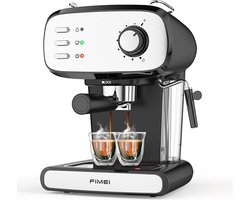 FIMEI espressomachine 20bar, 850W espressomachine upgrade, portafiltermachine, met melkopschuimer en 1,2 liter waterreservoir, voor latte cappuccino