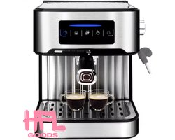 HFL Goods Espresso Apparaat - LCD Touch Espresso Koffiezet Apparaat - Cappucino Melk - Stoom Apparaat - Geen Bonen