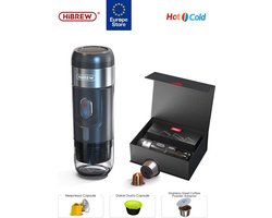 Hibrew 3-in-1 Draagbare Mini-Espressomachine - Multifunctioneel Koffiezetapparaat - Handbediende Koffiemachine - Compatibel met Dolce Gusto/Nespresso Capsule en Gemalen Koffie koffie in de auto