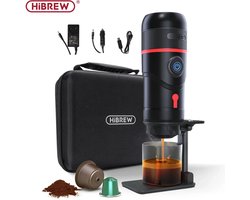 Hibrew koffiezetapparaat draagbare koffiezetapparaat 12V - 3 in 1 - portable espresso machine - Thermoskan - Cup - Hot/Cold - Zwart