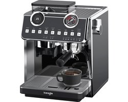 Iceagle Espressomachine - Cappuccino - Melkschuim - Max. 2800 Watt vermogen - 20 Bar - Afneembare watertank 2,7 Liter - Roestvrij staal