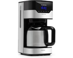 Klarstein Koffiezetapparaat Arabica - 800W - Easytouch control - Zilver/Zwart