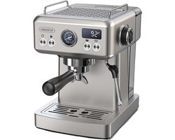 KTN® - Barista Express Espressomachine - Melkschuimsysteem - Stoompijp - Koffiemachine - Pistonmachine - Espresso - Brushed Stainless Steel - RVS