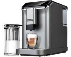 MPM - Koffiezetapparaat met Melkopschuimer - Koffiemachine / Espressomachine - 5 Soorten Koffie + Heet Water - 1,5L Waterreservoir - 1350W