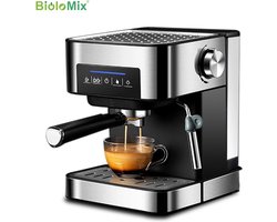 Nique koffiezetapparaat - Volautomatische Espressomachine - Koffie - Espressomachine - Melkopschuimer inbegrepen - 20 bar - Inclusief koffie grinder - Zilver