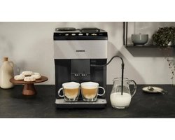 Siemens iQ500 TP517DF3, Espressomachine, 1,9 l, Koffiebonen, Ingebouwde molen, 1500 W, Zwart, Roestvrijstaal