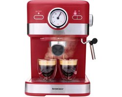 SILVERCREST® KITCHEN TOOLS Koffiezetapparaat pastel - Espressomachine - Pistonmachine - Vermogen: 1100 W - Waterreservoir: 1,5 L - Capaciteit: max. 2 kopjes - Kabellengte: ca. 80 cm