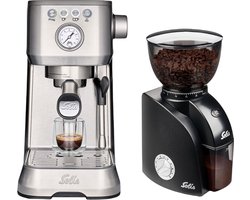 Solis Barista Perfetta Plus 1170 en Scala Zero Static 1662 - Pistonmachine en Koffiemolen - Espressomachine - Koffiemachine met Bonen - Zilver