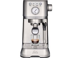 Solis Barista Perfetta Plus 1170 V2 Pistonmachine - Heerlijke Koffie Binnen 1 Minuut - Compacte en Hoogwaardige Espressomachine - Melkschuimsysteem - Zilver