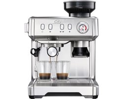 Solis Grind & Infuse Compact 1018 Pistonmachine - Espressomachine - Geschikt voor Pads - RVS - Zilver