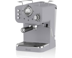 Swan Espressomachine Retro Grijs - Stoompijpje