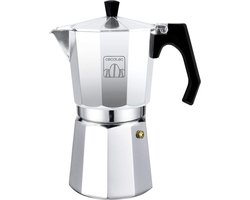 Cecotec Mokclassic 300 Italiaans koffiezetapparaat gepolijst - aluminium, volledige keuken, 3 koffiekopjes, siliconenkit, ergono