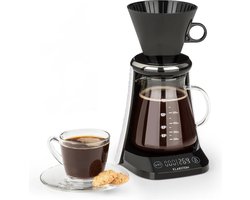 craft coffee weegschaal timer glazen kan filteropzet 600ml zwart/wit