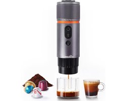 Draagbare Espresso Koffiezetapparaat Elektrische - 12V Auto Espressomachine - Capsule Cafetière Met Oplaadbaar Batterij - Klein Elektrisch - 3 Minuten Verwarming Voor kamperen