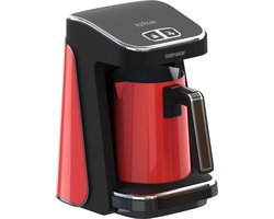 Goldmaster PRO KIVAM - GM-9900K - Turkse Koffiezetapparaat - 480W Performance / stijlvol ontwerp / duurzame roestvrijstalen Koffiepot - Rood