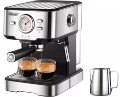 HiBREW H5 koffiezetapparaat van 1050 W, semi-automatische cappuccino-espressomachine van 20 bar, capaciteit van 1,5 liter, temperatuurweergave