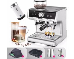 HiBREW H7 1550W Koffiezetapparaat, 19 Bar 2.8L Water Capaciteit Koffiezetapparaat met Latte Cup Poeder Tamper Elektronische Schaal