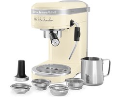 KitchenAid Espressomachine Artisan - koffiemachine met slimme sensortechnologie, stoompijpje en accessoires - Crème kleur