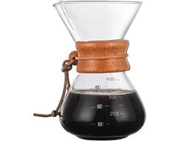 Koffiezetapparaat +RVS Roestvrij Staal Koffiefilter Giet Over Glazen 400ml