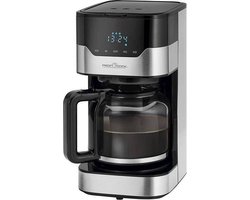 ProfiCook KA 1169 - Koffiezetapparaat, elektronische aroma-keuzefunctie, sensor touch-bediening, touchscreen, 24 uur digitale led-timer, 1,5 liter, roestvrij staal/zwart