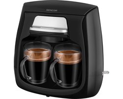 Sencor SCE 2100BK koffiezetapparaat - inclusief twee dubbelwandige koffieglazen - filterkoffie - 0,3 liter - zwart