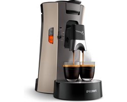 Senseo Select Koffiepadapparaat - Mild Sterk Espresso - 1 of 2 Kopjes - 0.9 Liter Waterreservoir - Verstelbare tuit - Eco - Nougat - CSA240/30