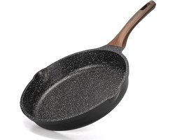 Bakpannen inductie met Antiaanbaklaag 24cm, Omelet Pan Bakpanne Braadpannen Koekenpan, Gegoten Aluminium Granieten Pan, Aanpassen aan Gasfornuis en Inductiefornuis.