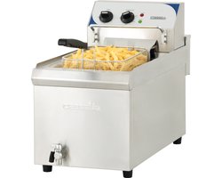 Casselin CFEV10TB friteuse Enkel 10 l Vrijstaand 9000 W Frituurpan Zwart, Blauw, Roestvrijstaal