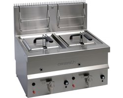 Casselin CFG102 friteuse Dubbel 20 l Vrijstaand 13000 W Frituurpan Roestvrijstaal