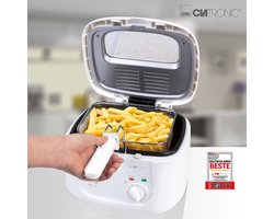 Clatronic FR 3771 Friteuse 2,5 L 1800 W Wit frituurpan