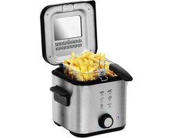 Elektrische friteuse olie-friteuse CleanFry Infinity 1500 - 15 liter inhoud - 900 W vermogen - Antiaanbakemmer - OlieCleanFilter - Bedieningsvenster