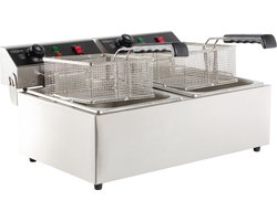 Elektrische Tafelfriteuse 2X6 L - CombiSteel 7455.1008 - Horeca