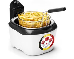 Frifri 918 | Frituurpan | 3 liter | koude zone | 3200 Watt | 1 kg friet | wit