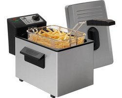 FRITEL friteuse A102 - Frituurpan met koude zone 3l - 2000W - olie gaat tot 3x langer mee - onderhoudsvriendelijk - antistofdeksel in inox - cool touch handgrepen - 2 tot 4 personen